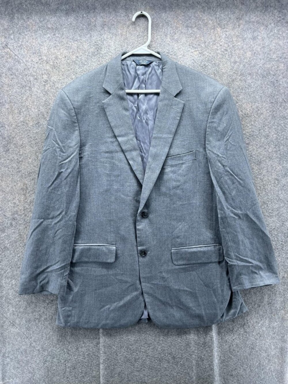 Pronto Uomo Platinum Blazer Mens 44L Gray Wool Herringbone Tweed Sport Coat
